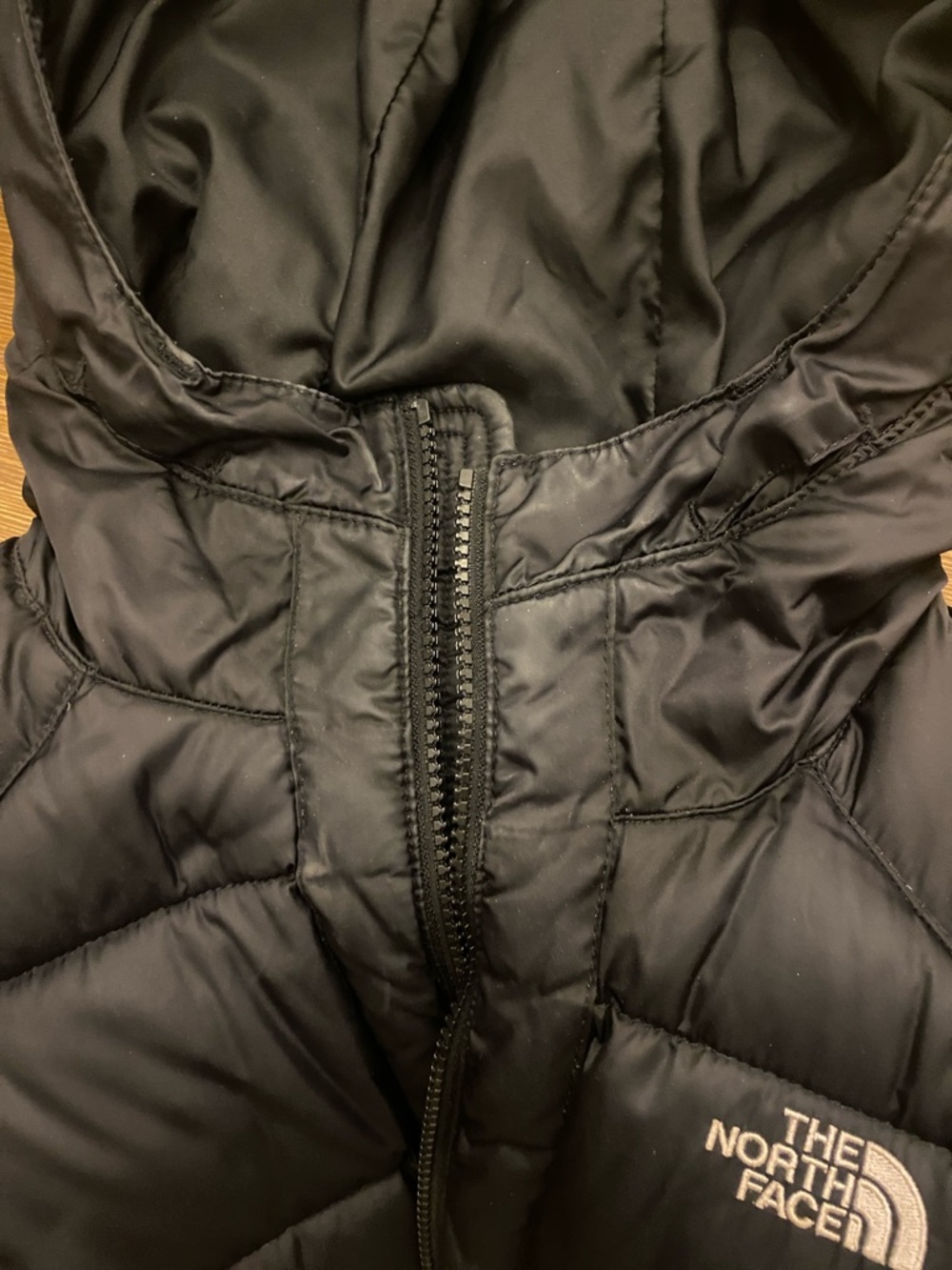 The North Face Black Quilted Down Bomber Jacket - Picture 6 of 6